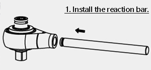 Installing straight reaction bar_step 1